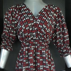 XL Max Edition v-neck half sleeve blouse